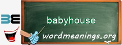 WordMeaning blackboard for babyhouse